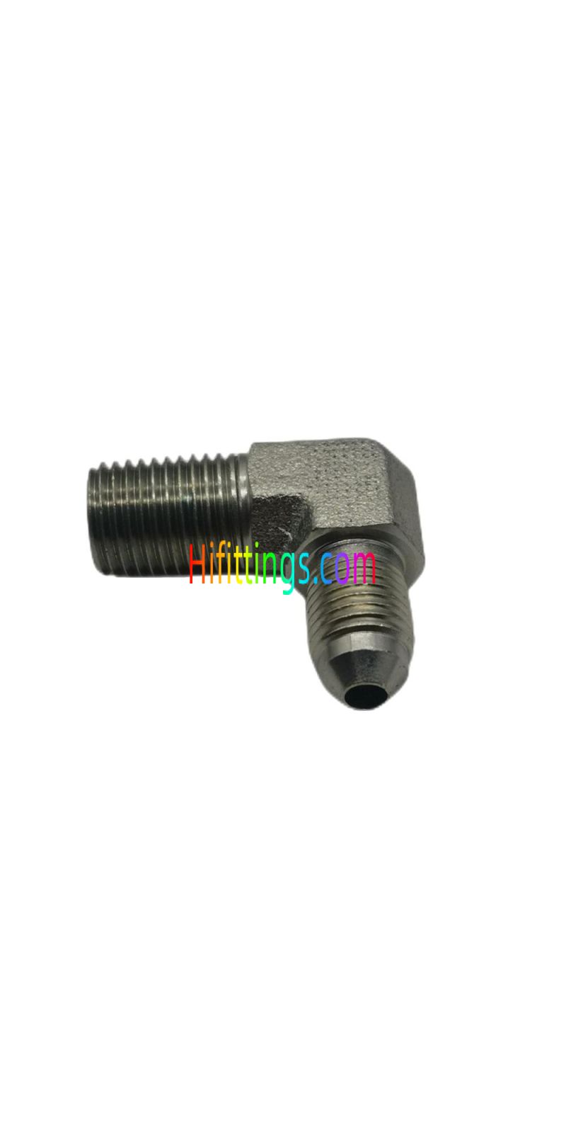 90° Elbow NPT Male JIC Male 74° Cone Flared Tube Fittings 1JN9