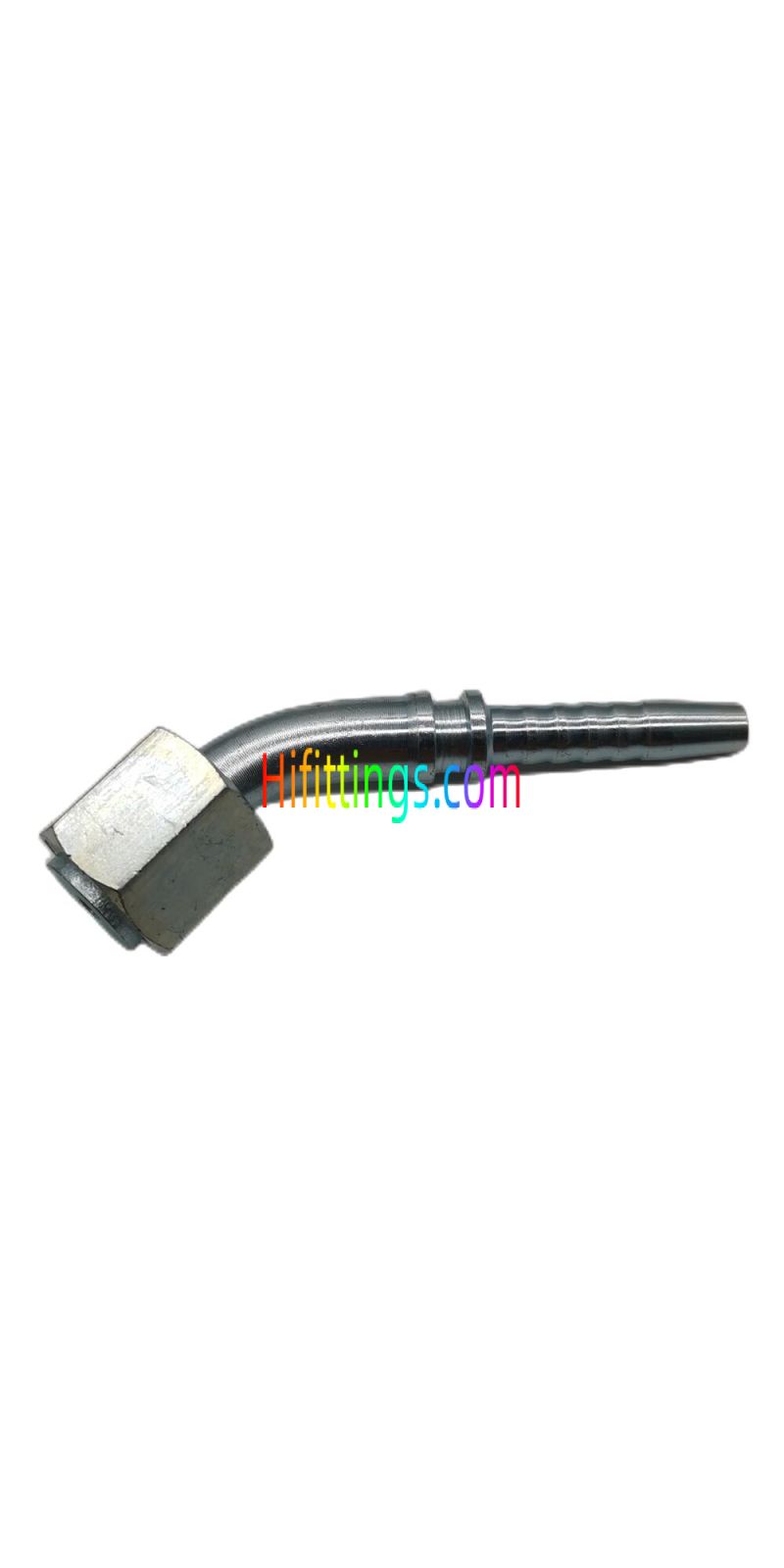 45° Elbow Metric Female Swivel Flat Seat Swaged Hose Fitting  20241