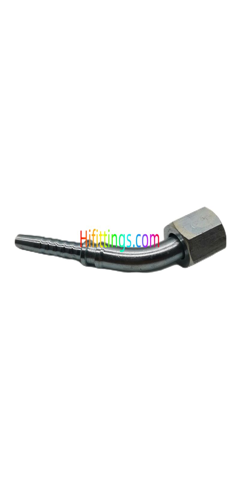 45° Elbow Metric Female Swivel Flat Seat Swaged Hose Fitting  20241