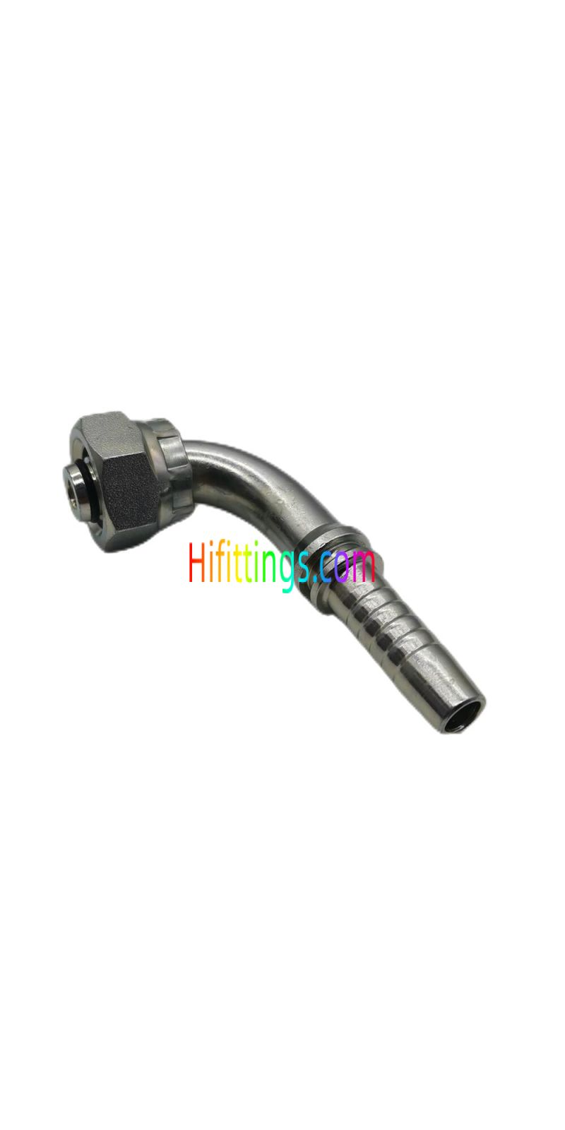 90° Elbow Metric Female 24° Cone With O-Ring Swivel Light Series Swaged Hose Fitting 20491