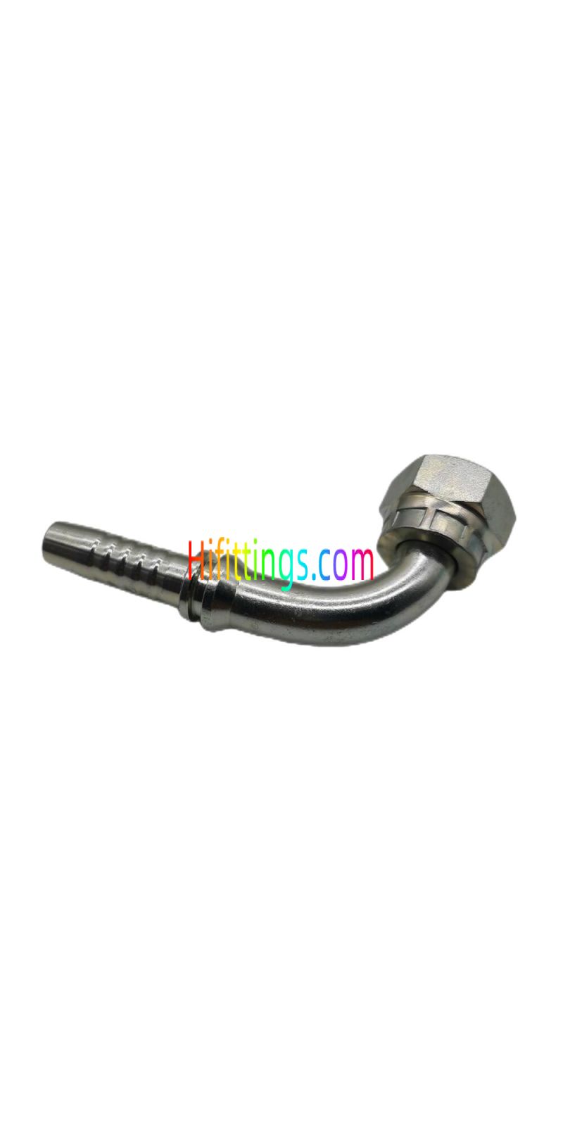 90° Elbow Metric Female 24° Cone With O-Ring Swivel Light Series Swaged Hose Fitting 20491