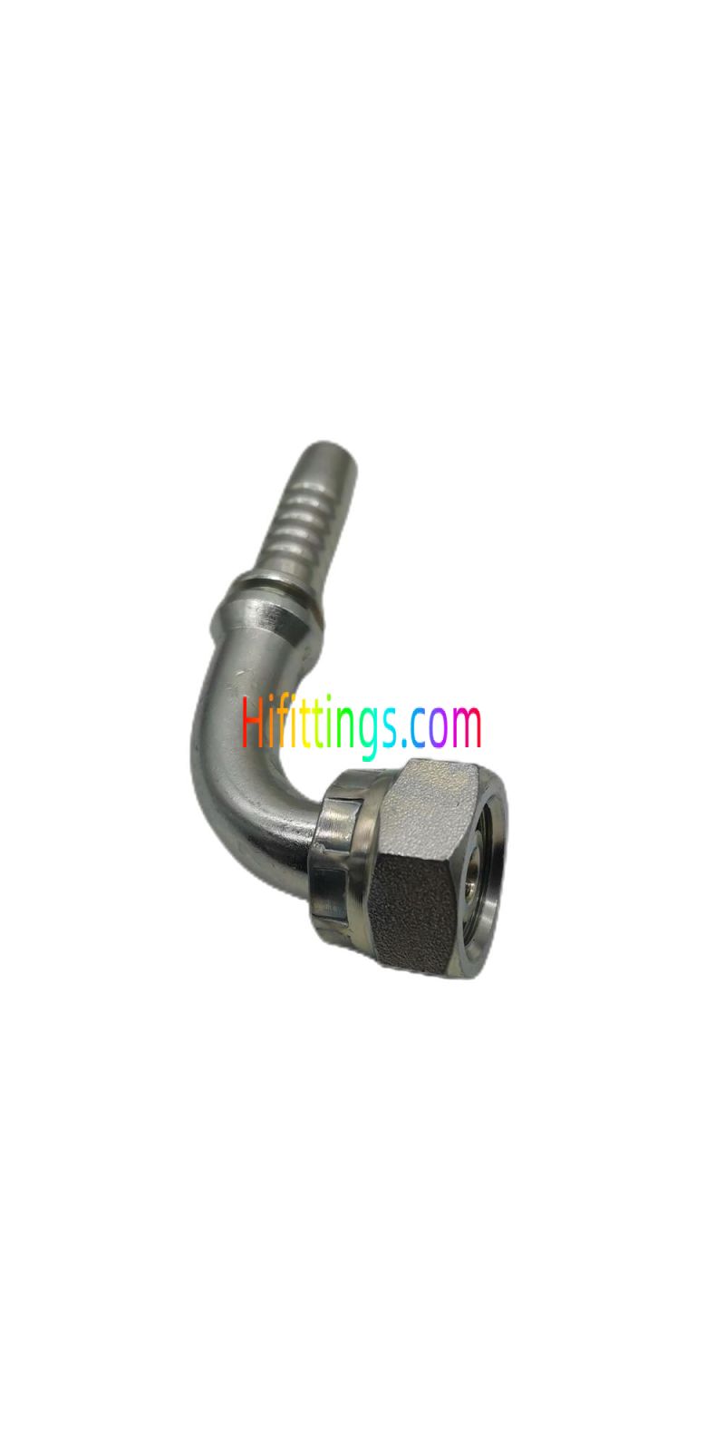 90° Elbow Metric Female 24° Cone With O-Ring Swivel Light Series Swaged Hose Fitting 20491