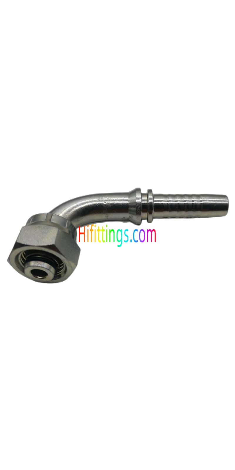 90° Elbow Metric Female 24° Cone With O-Ring Swivel Light Series Swaged Hose Fitting 20491