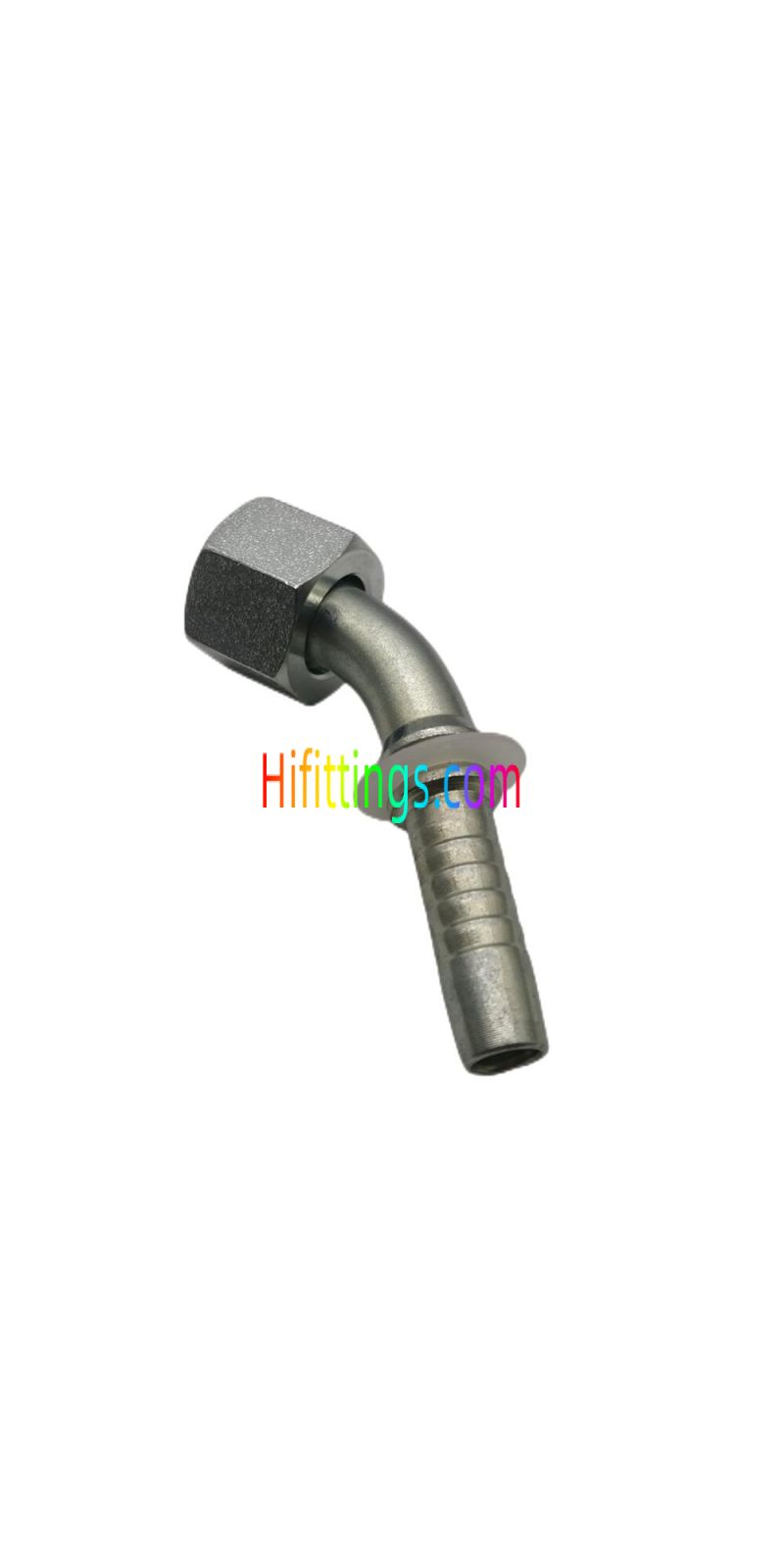 45° Elbow Metric Female 24° Cone With O-Ring Swivel Heavy Series Swaged Hose Fitting 20541