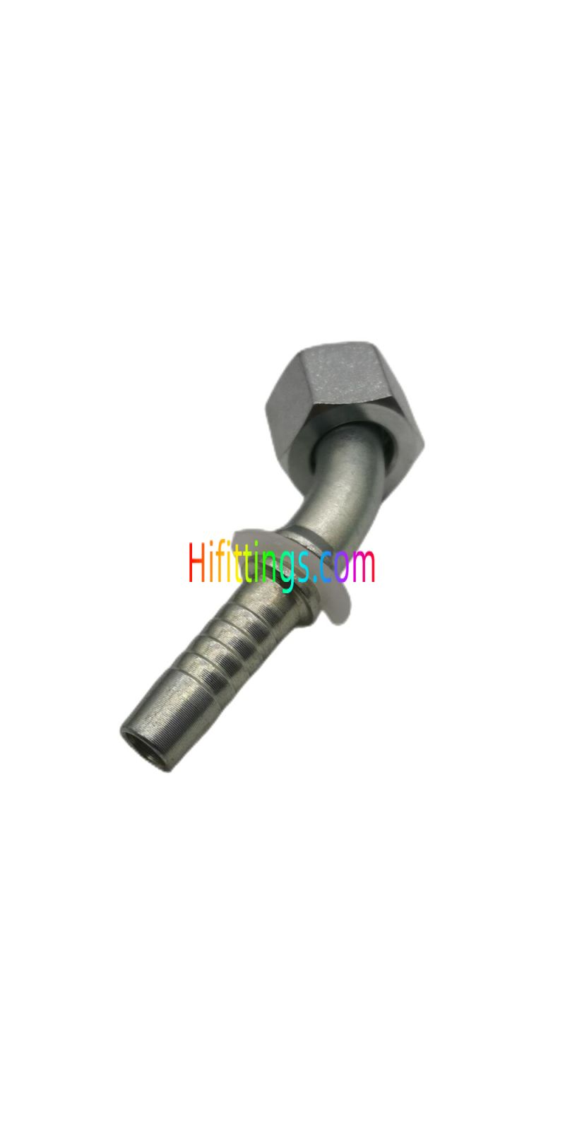 45° Elbow Metric Female 24° Cone With O-Ring Swivel Heavy Series Swaged Hose Fitting 20541