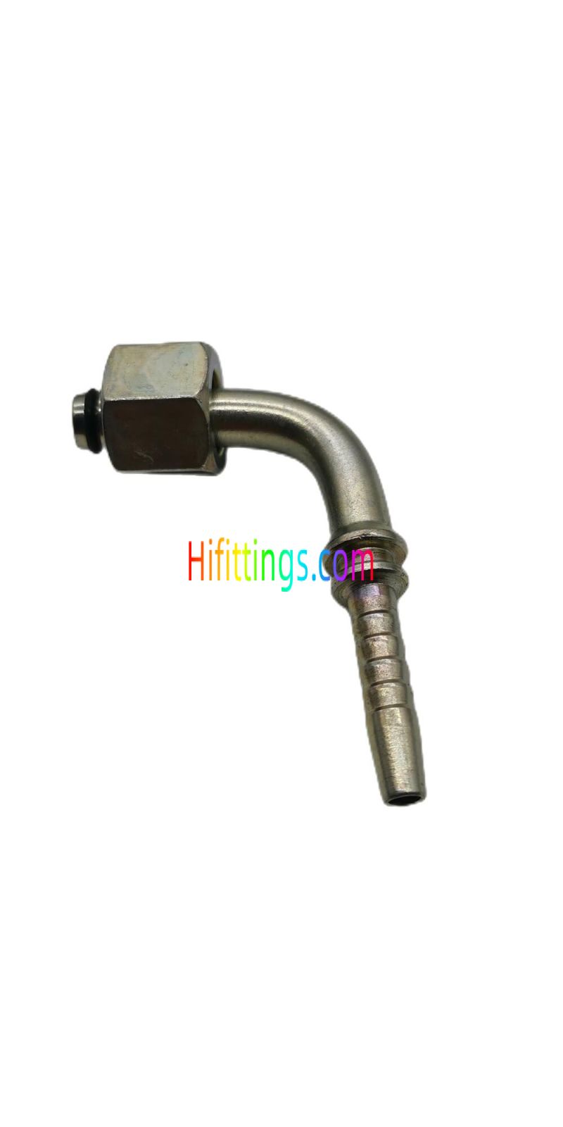 90° Elbow Metric Female 24° Cone With O-Ring Swivel Heavy Series Swaged Hose Fitting  20591