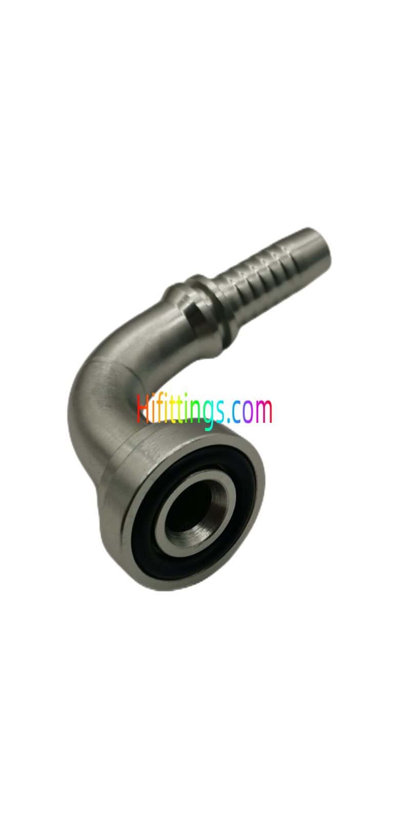 90° Elbow SAE Flange Head 3000 PSI Code 61 Swaged Hose Fitting 87391