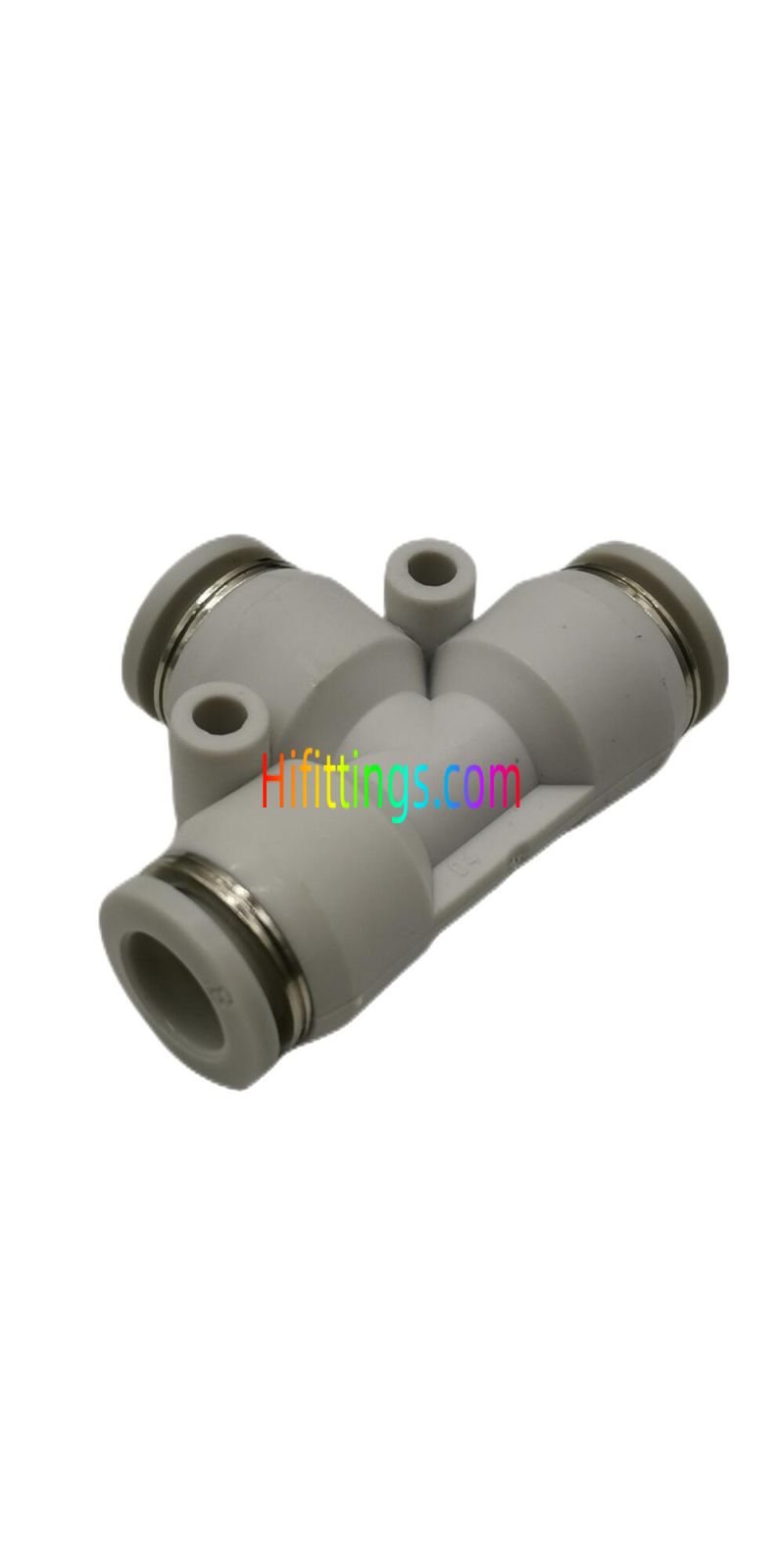 Union Tee Pneumatic Push-In Fitting PE