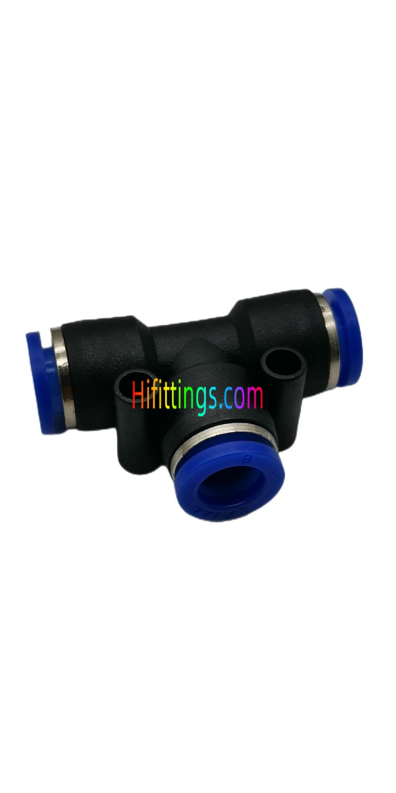 Union Tee Pneumatic Push-In Fitting PE