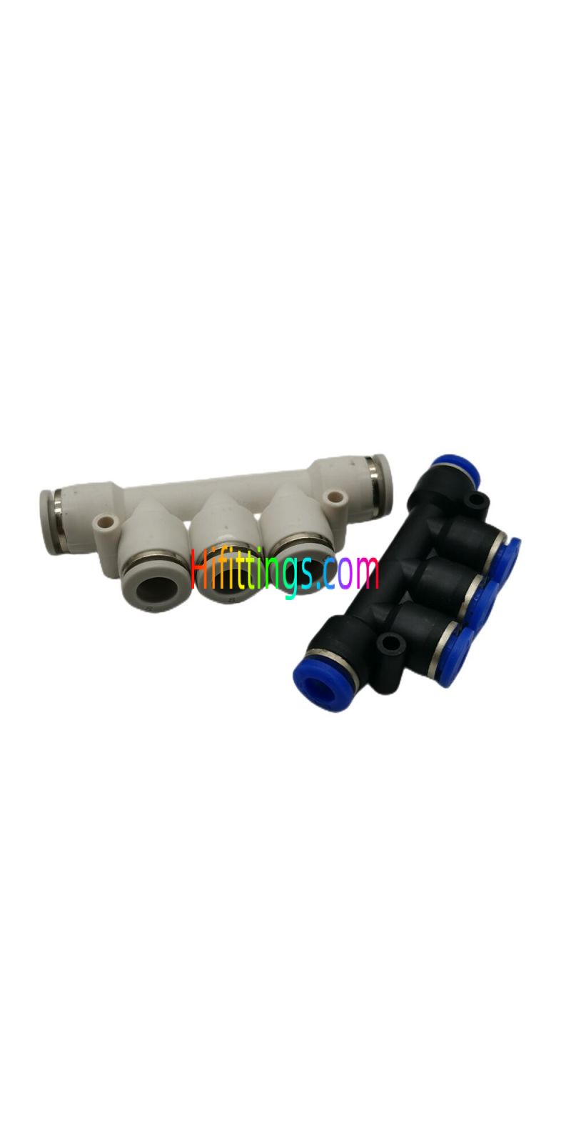 Triple Branch Union Pneumatic Push-In Fitting PK
