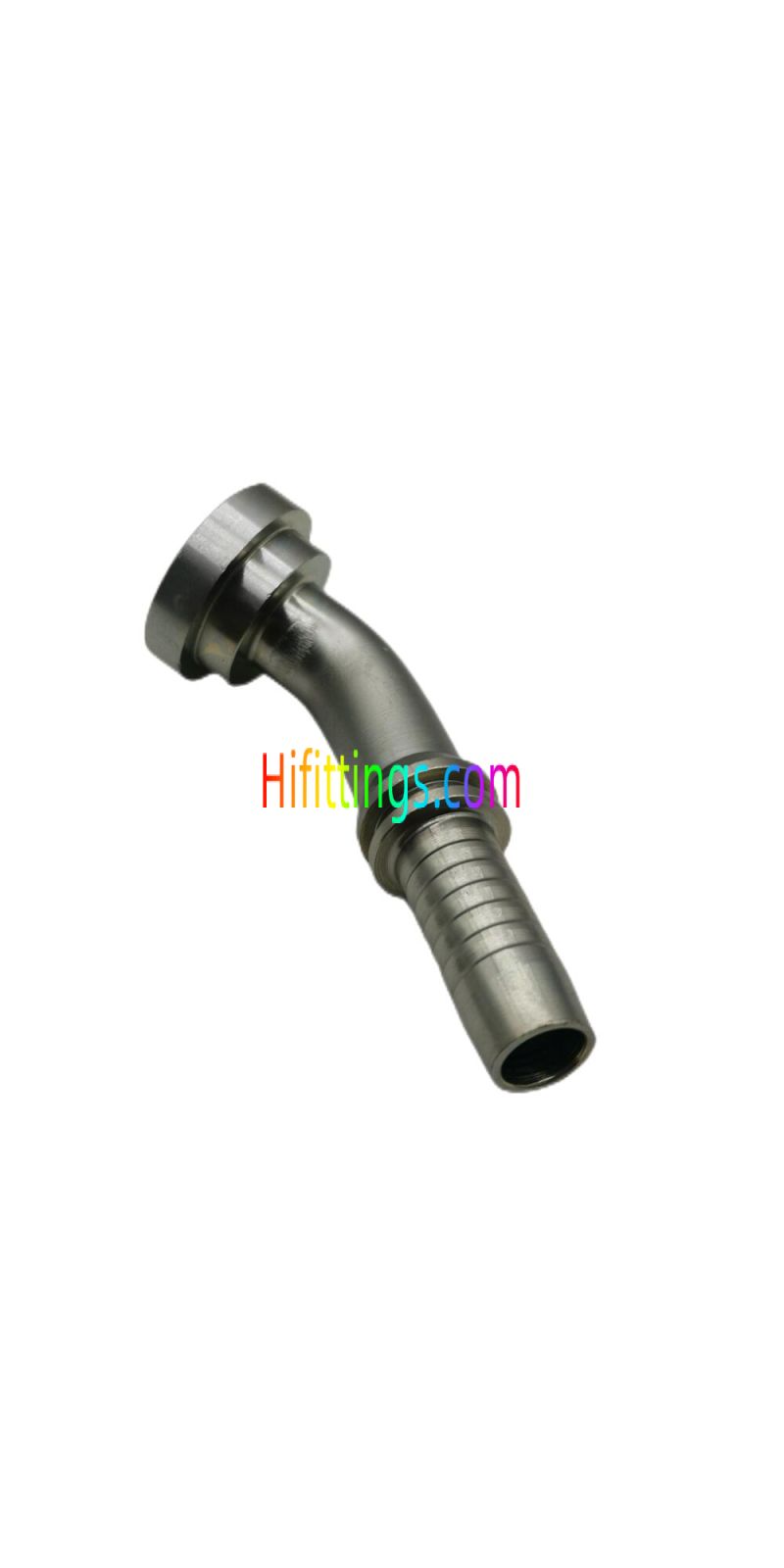 45° Elbow SAE Flange Head 3000 PSI Code 61 Swaged Hose Fitting 87341