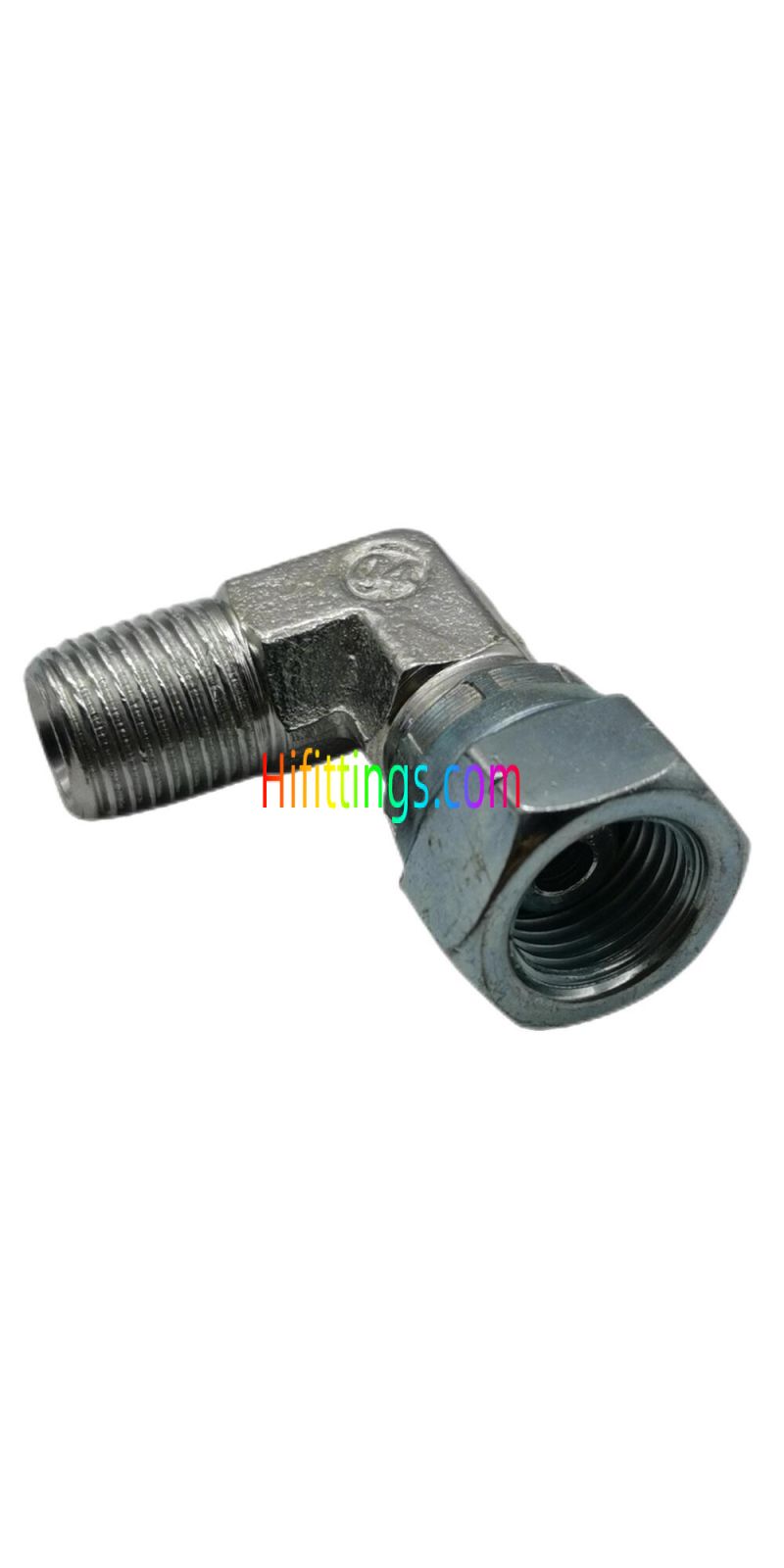 Raccordo a 90° a gomito BSP maschio 60° sede BSP femmina 60° cono 2B9