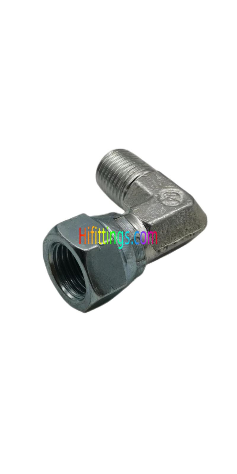 Raccordo a 90° a gomito BSP maschio 60° sede BSP femmina 60° cono 2B9