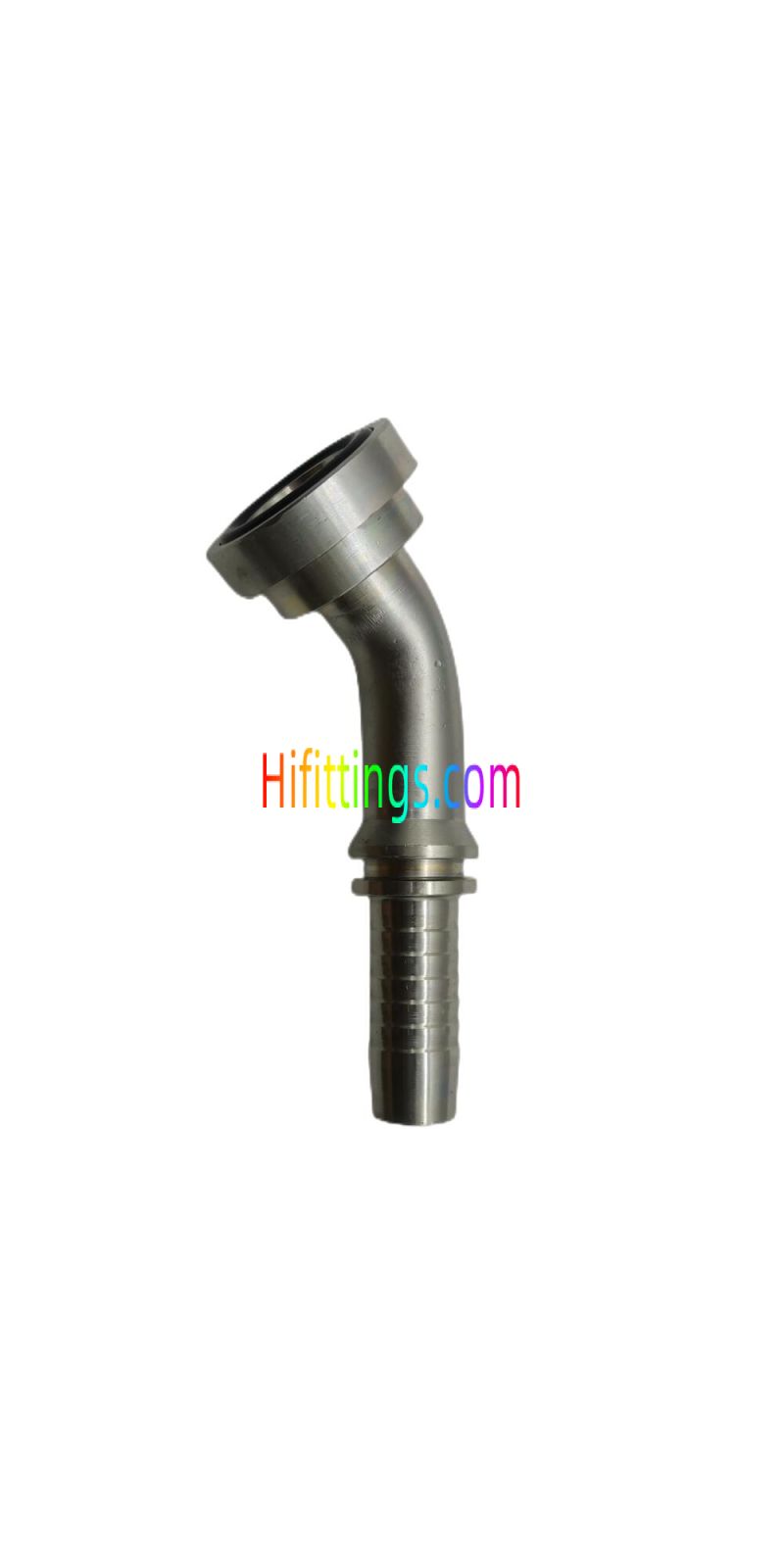 45° Elbow SAE Flange Head 6000 PSI Code 62 Swaged Hose Fitting 87641