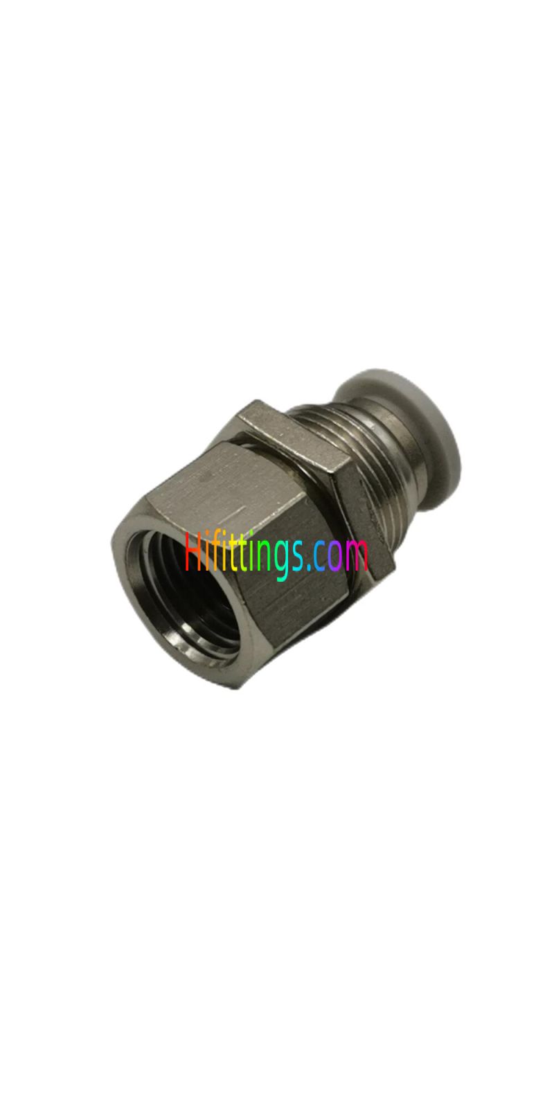 Connettore femmina Bulkhead Raccordo a pressione pneumatico PMF