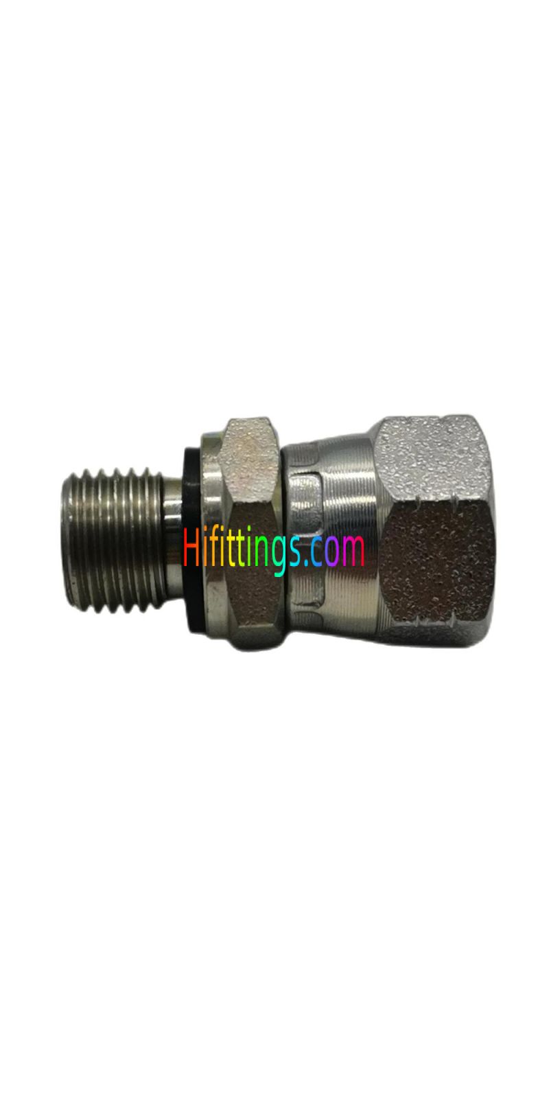 Racor de cono recto BSP macho con sello cautivo JIC hembra 74° asiento 2BJ-WD