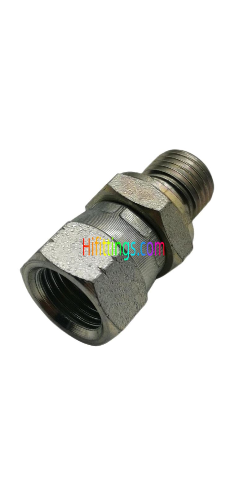 Racor de cono recto BSP macho con sello cautivo JIC hembra 74° asiento 2BJ-WD