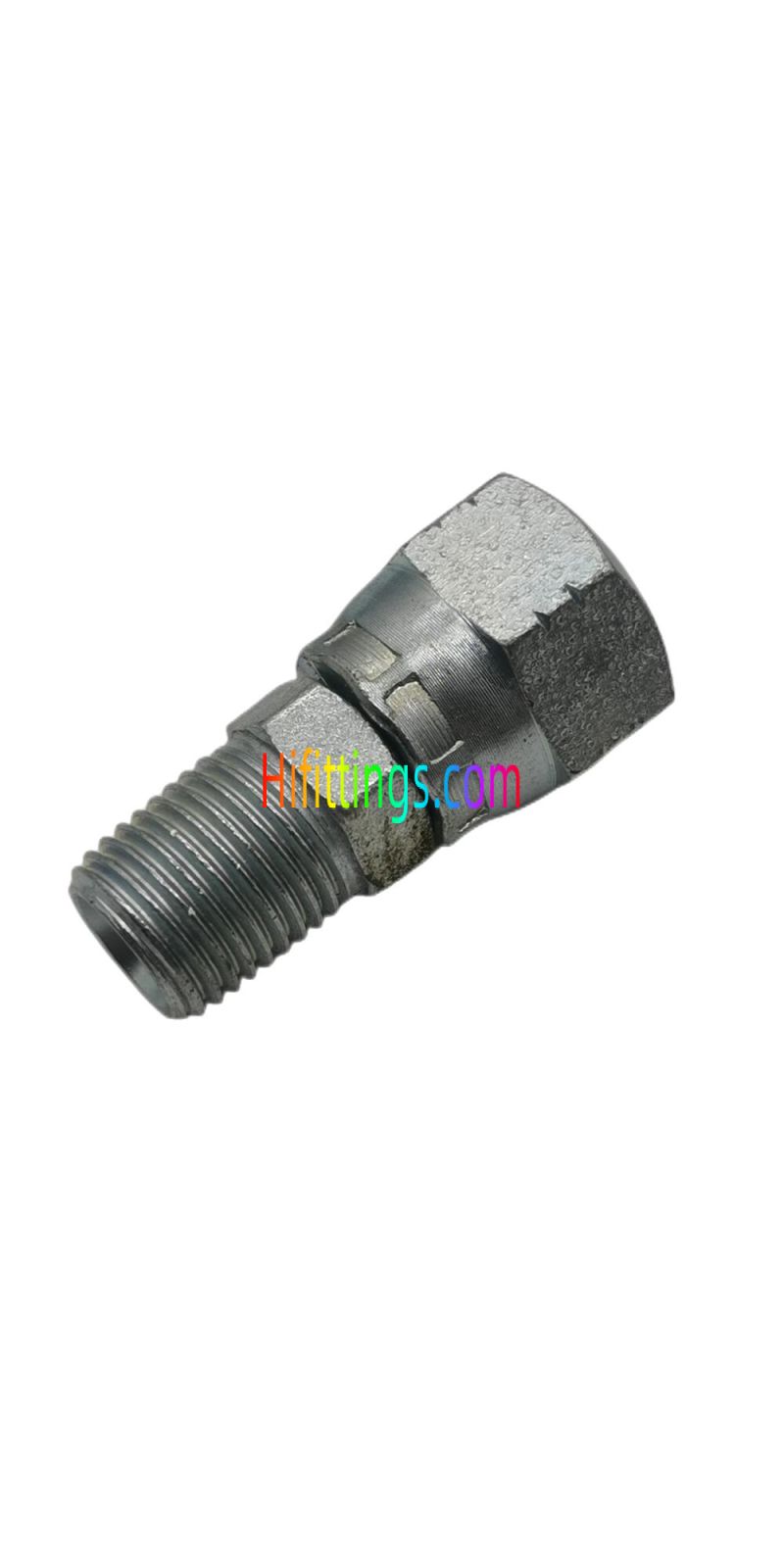 Racor Recto BSPT Macho JIC Hembra 74° Asiento Abocardado Giratorio