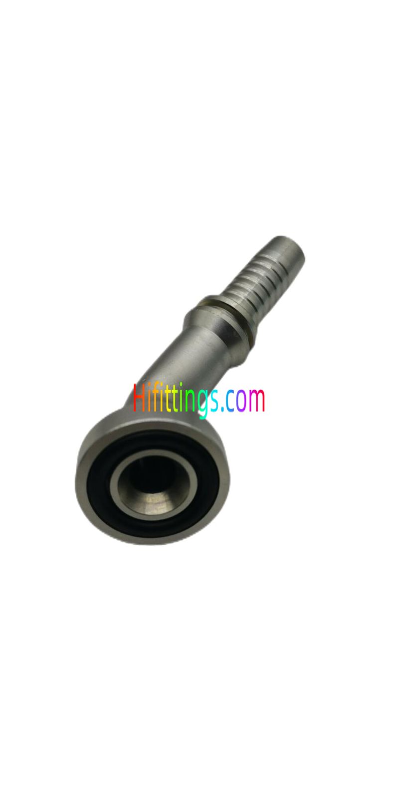 45° Elbow SAE Flange Head 6000 PSI Code 62 Swaged Hose Fitting 87641