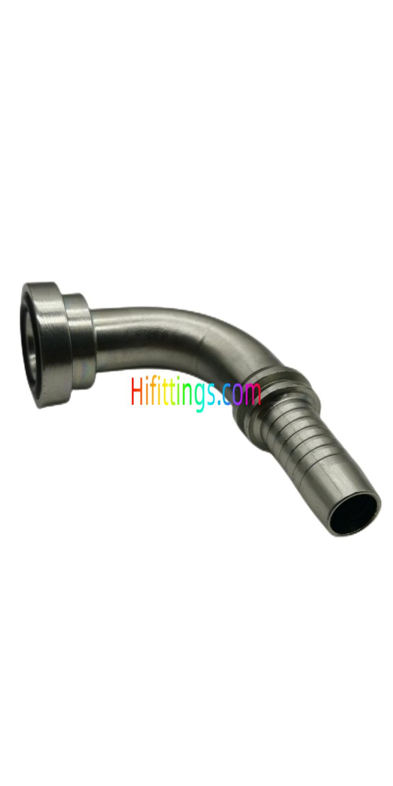 90° Elbow SAE Flange Head 3000 PSI Code 61 Swaged Hose Fitting 87391