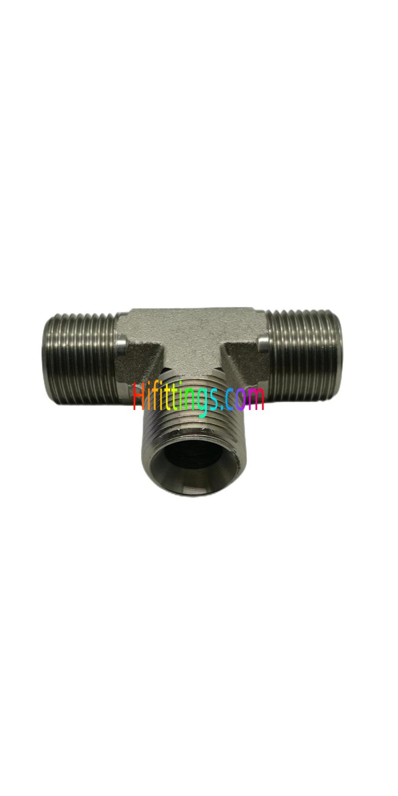 Racor en T de asiento macho de 60° BSP AB