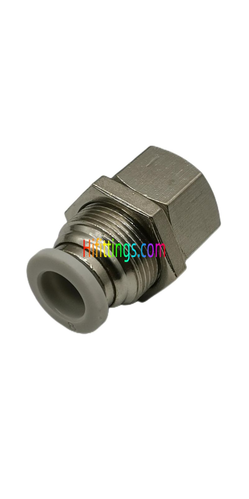 Racor hembra pasamuros neumático Push-In PMF