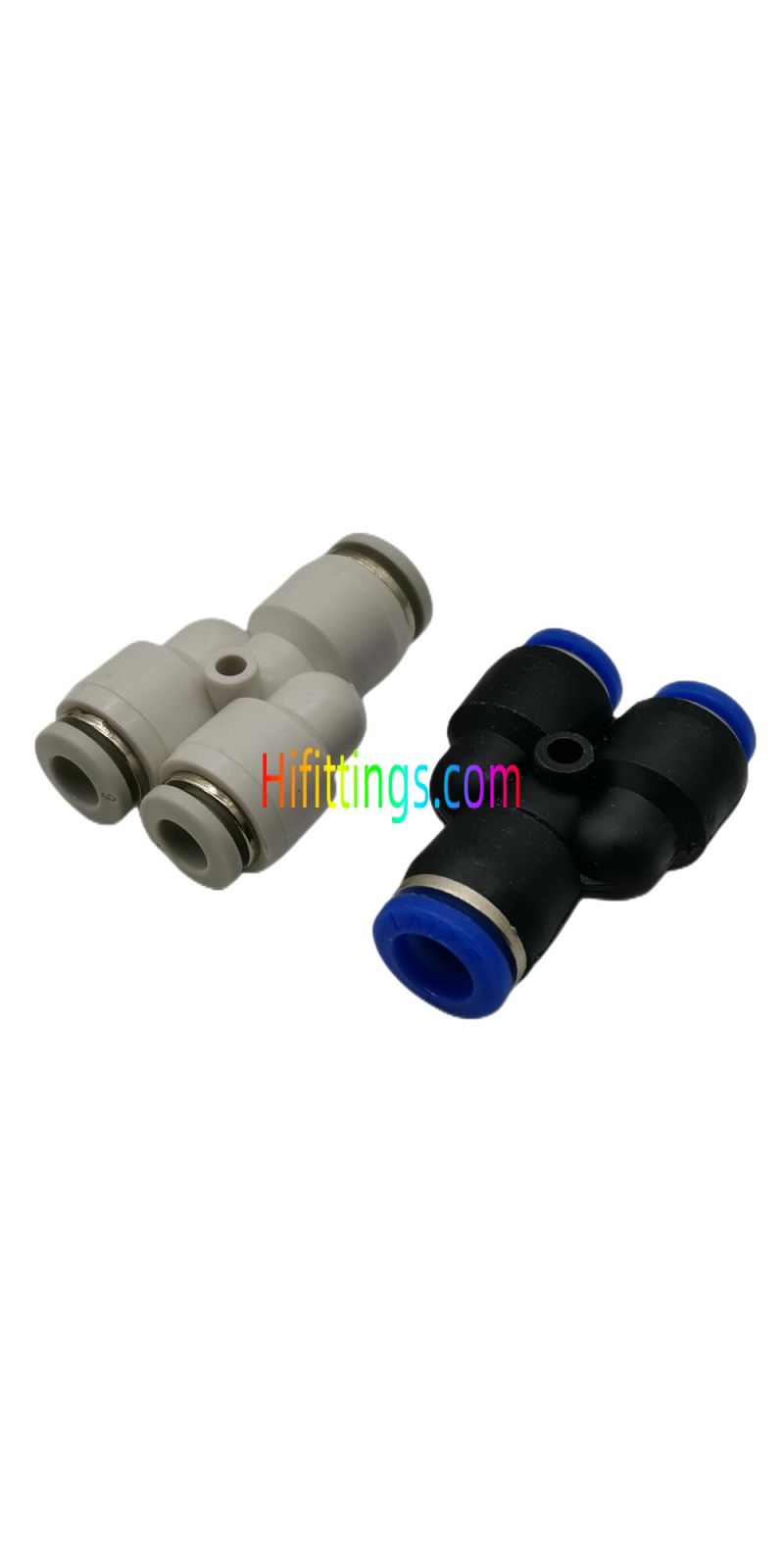 Racor rápido neumático de unión en Y de diferentes diámetros PW