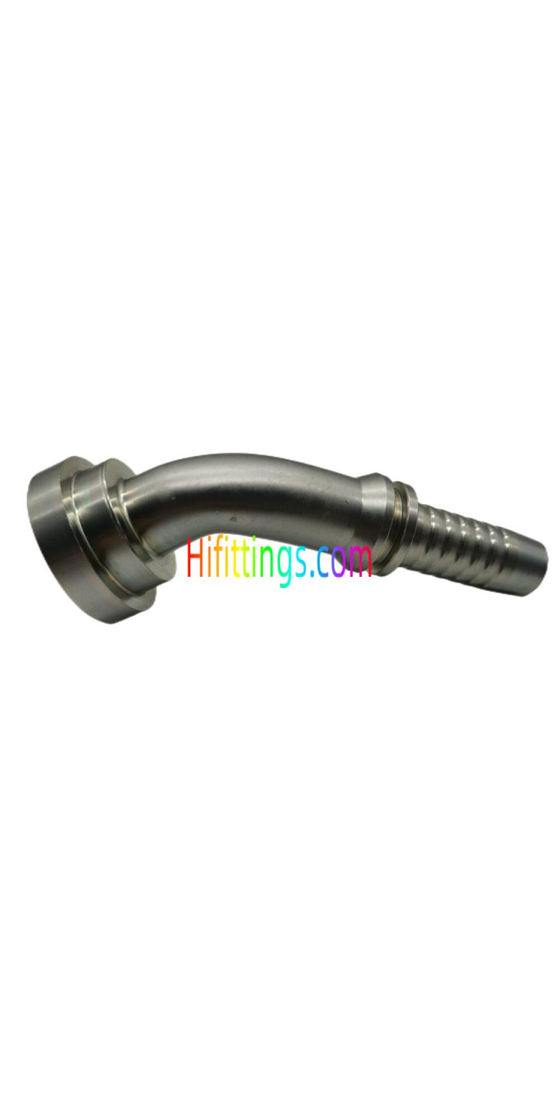 45° Elbow SAE Flange Head 3000 PSI Code 61 Swaged Hose Fitting 87341