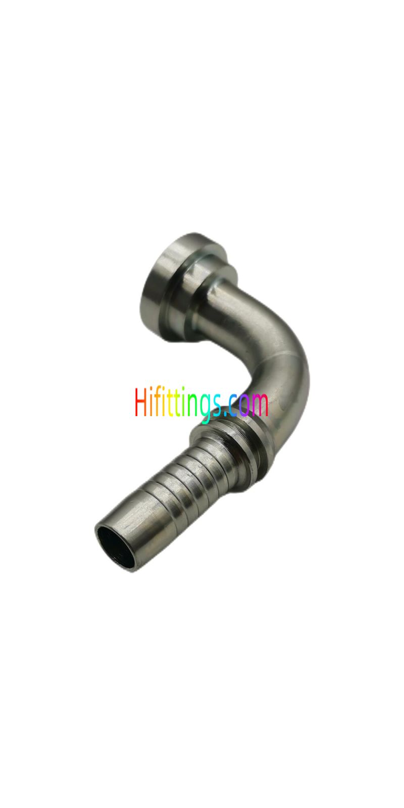 90° Elbow SAE Flange Head 6000 PSI Code 62 Swaged Hose Fitting 87691