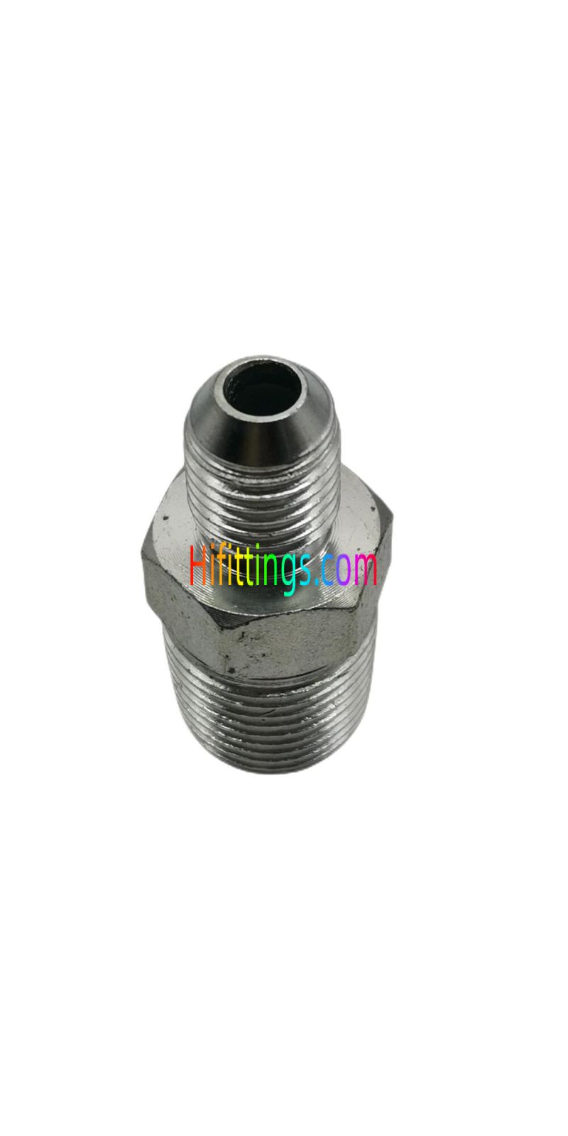 Raccord droit pour tube évasé à cône 74° BSPT mâle JIC mâle 1JT-SP