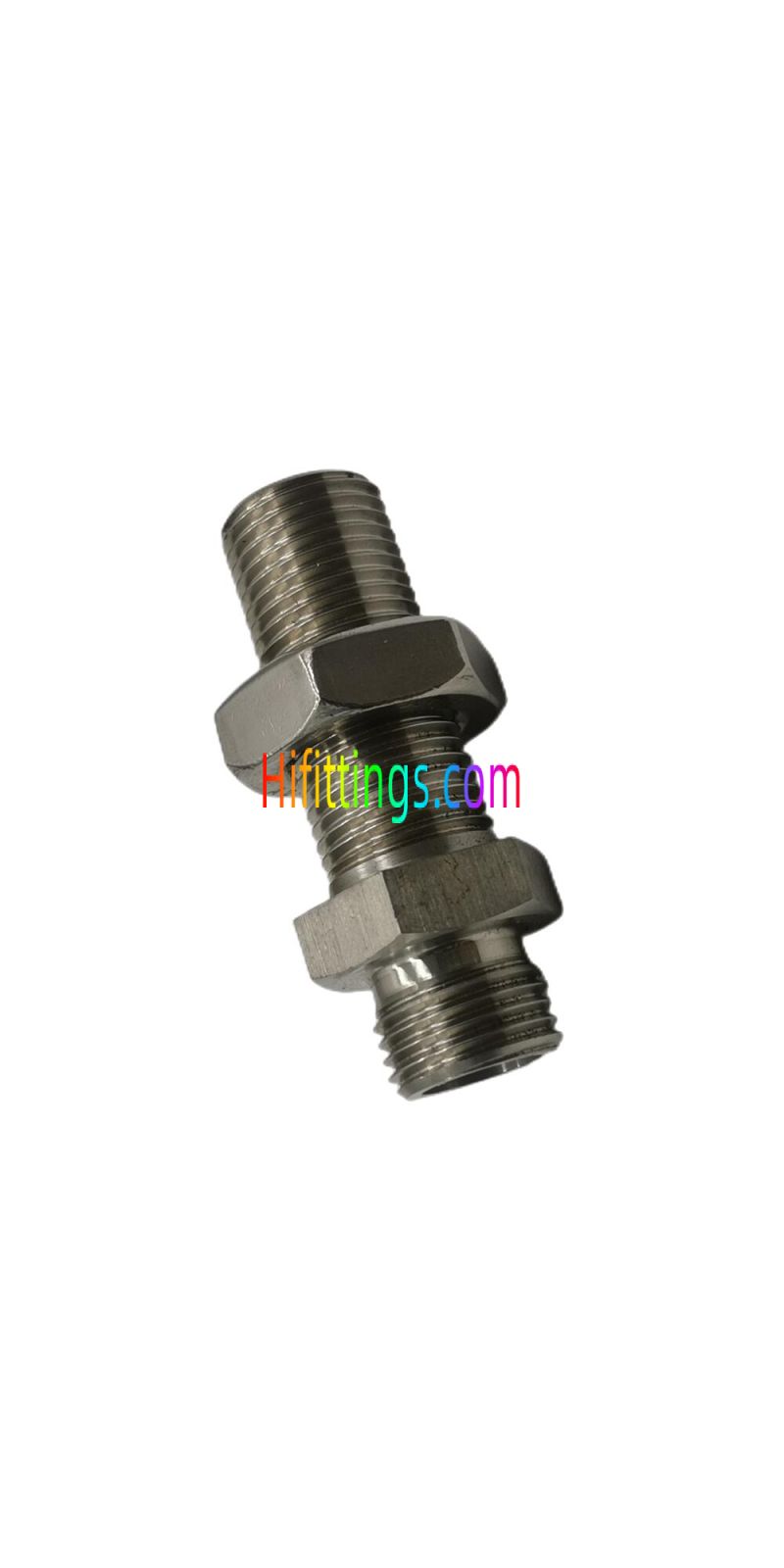 Raccords droits métriques mâles à joint torique pour cloisons 6E