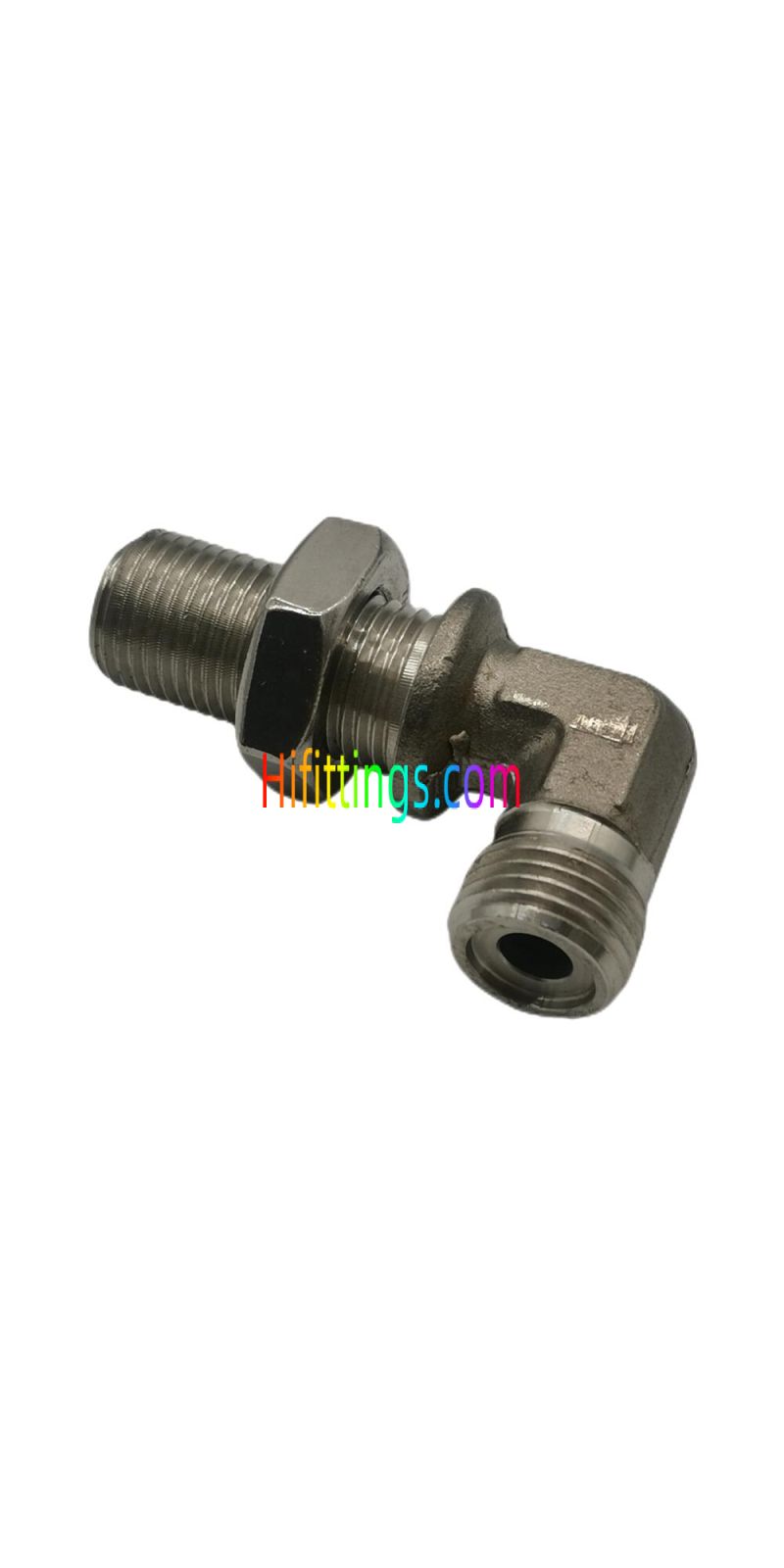  Coude 90° métrique mâle O-Ring Face Seal Bulkhead Fittings 6E9