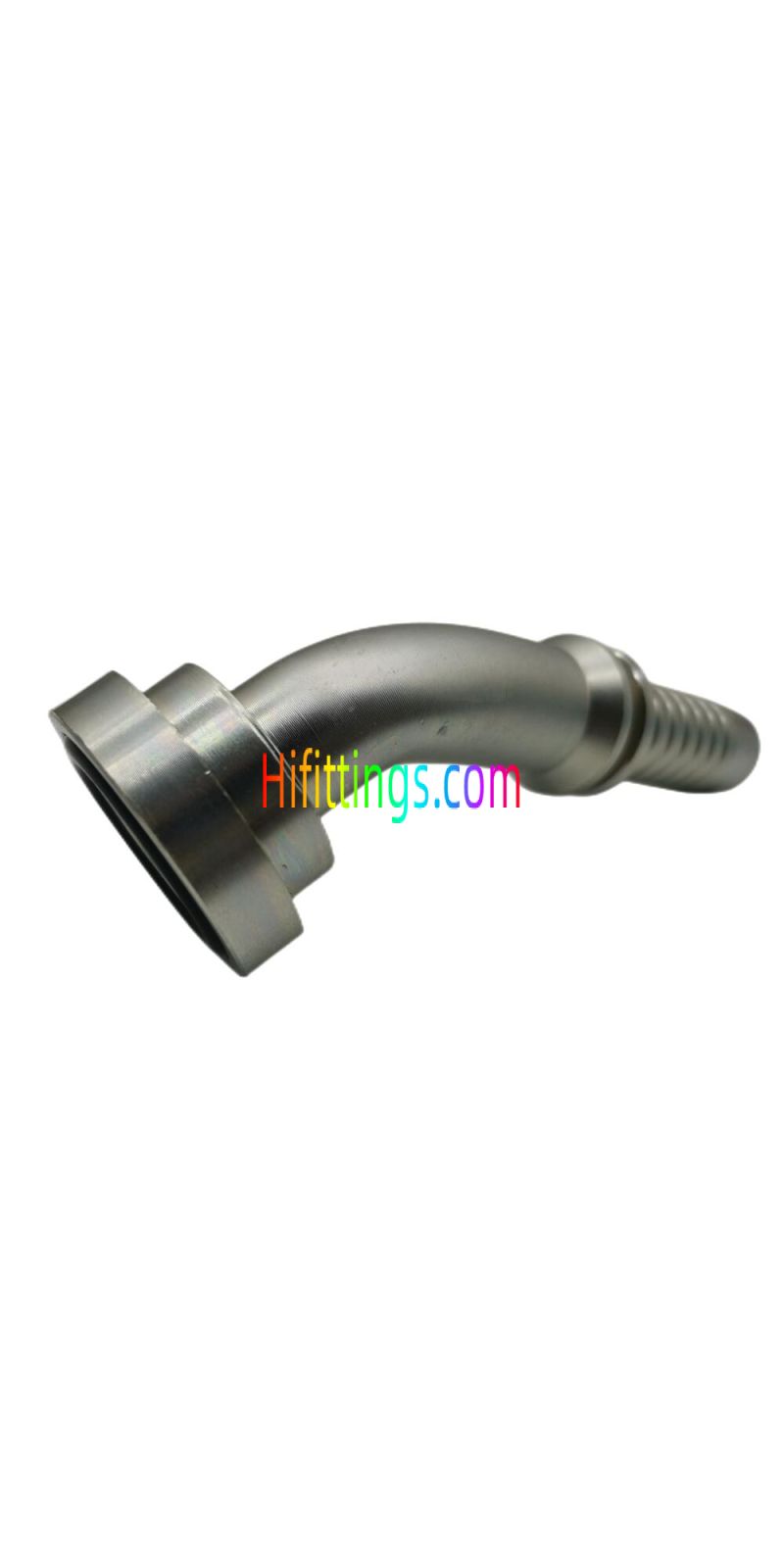 45° Elbow SAE Flange Head 3000 PSI Code 61 Swaged Hose Fitting 87341