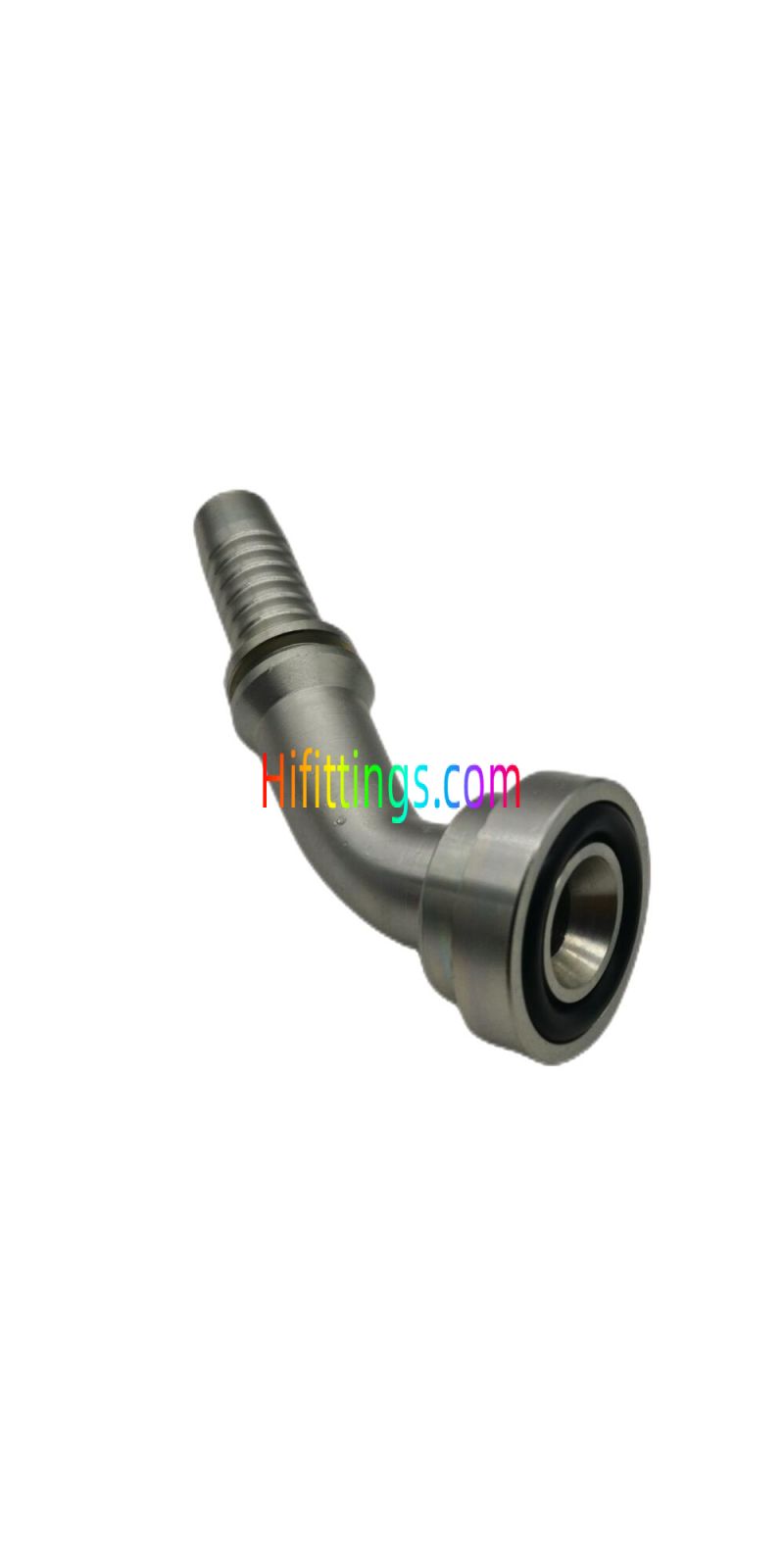45° Elbow SAE Flange Head 3000 PSI Code 61 Swaged Hose Fitting 87341