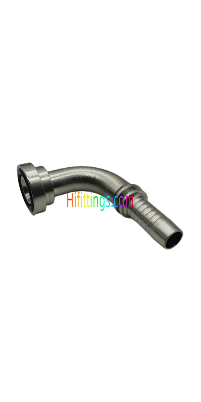 90° Elbow SAE Flange Head 3000 PSI Code 61 Swaged Hose Fitting 87391