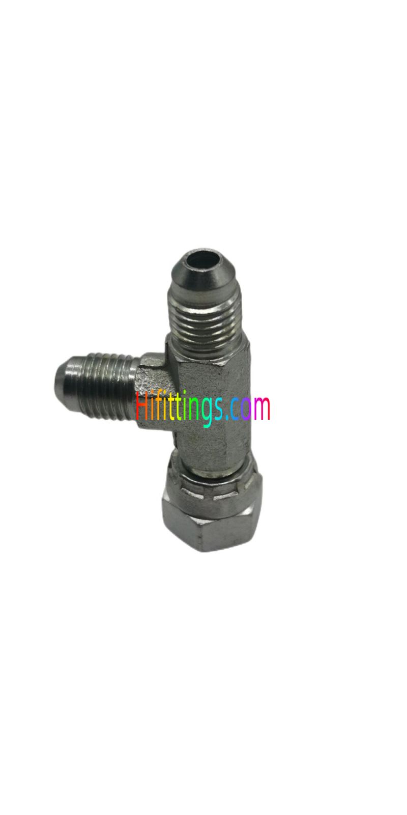   Raccord pour tube évasé JIC mâle 74° conique / JIC femelle 74° té de dérivation à siège CJ 