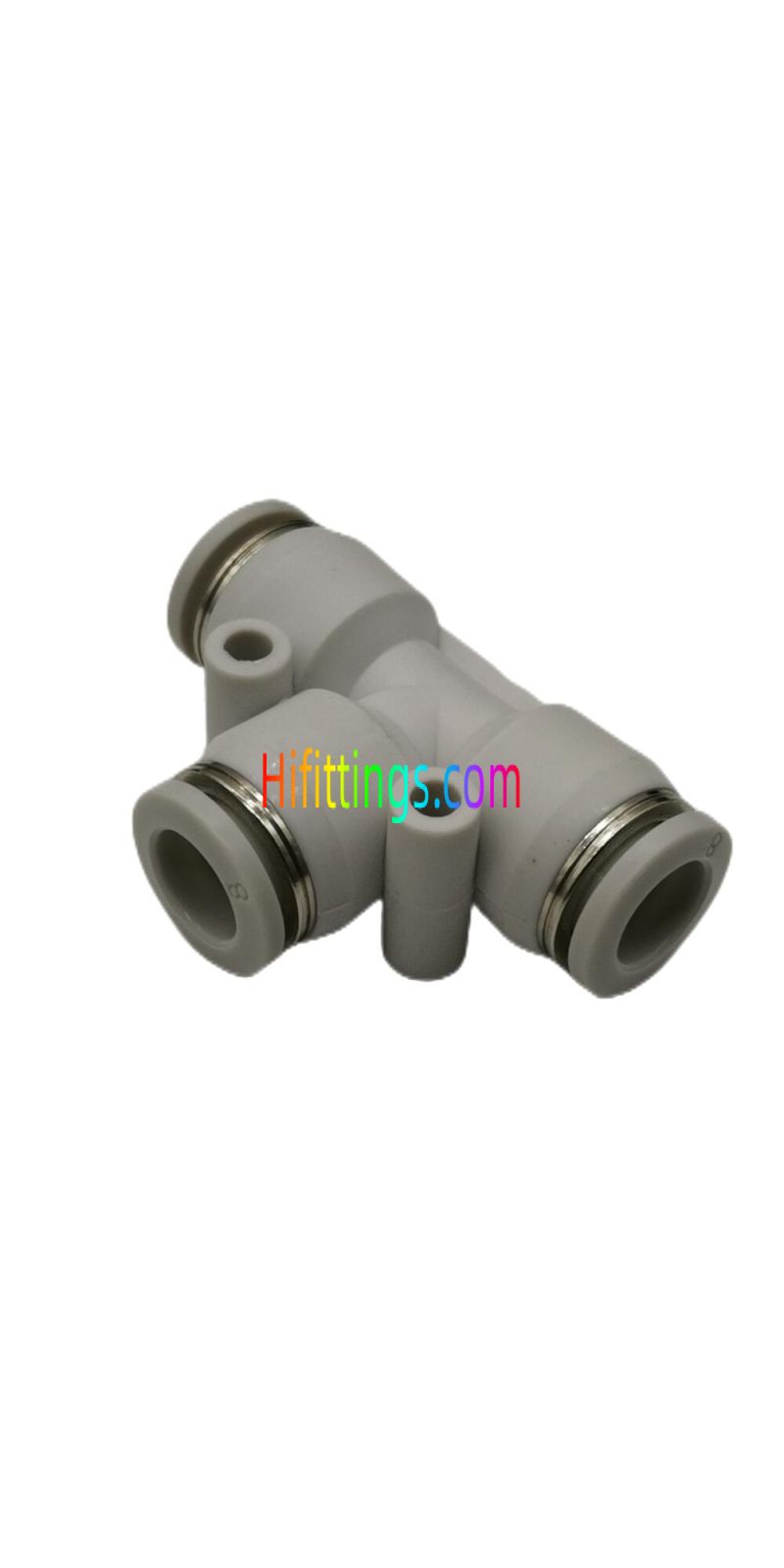 Raccord pneumatique en té uni, Push-In PE
