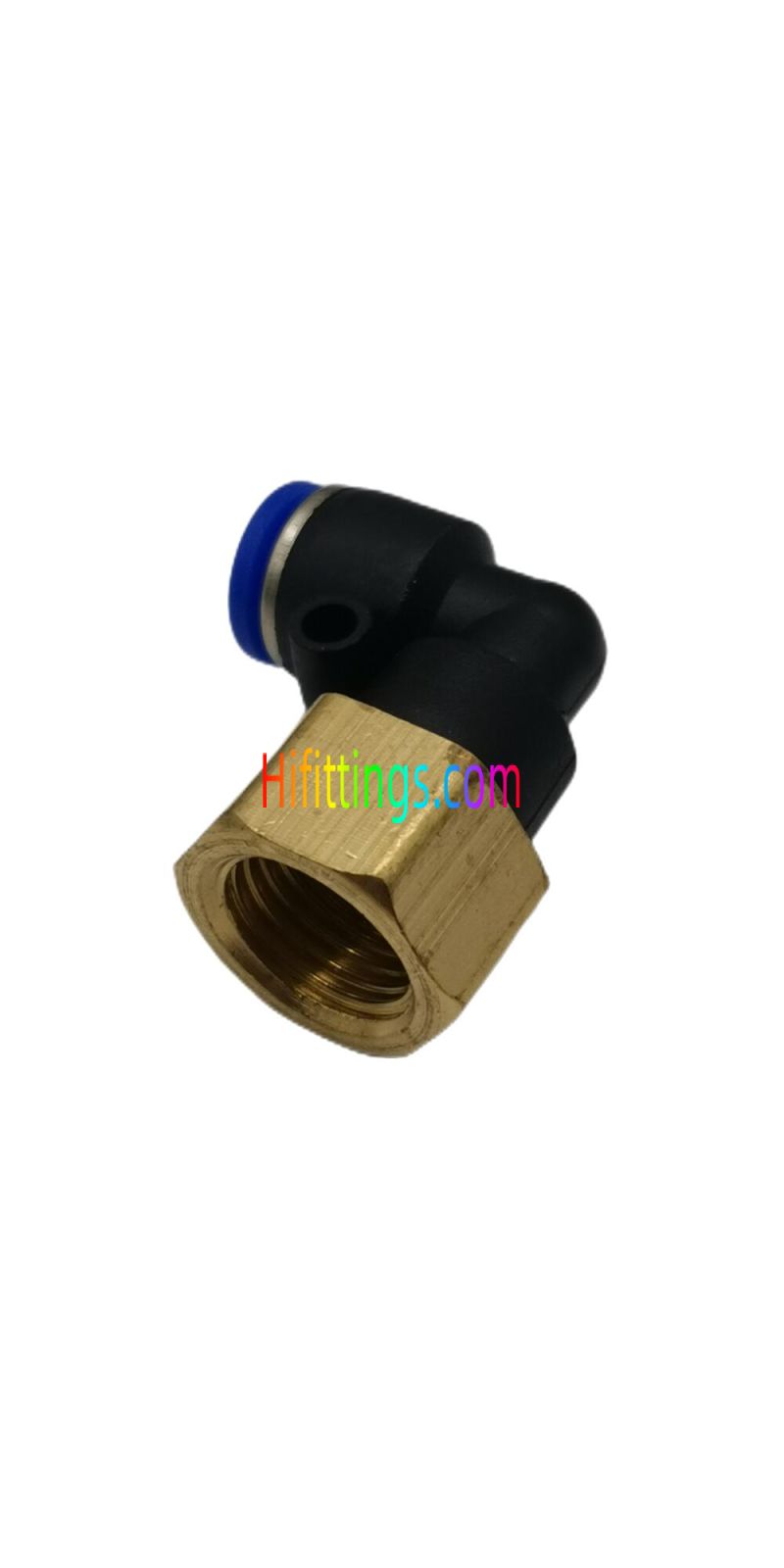 Raccord coudé femelle, raccord pneumatique Push-In  PLF