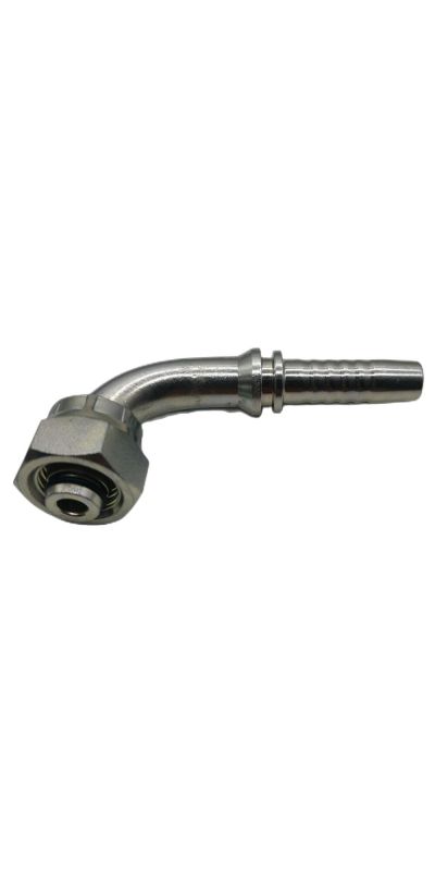 90° Elbow Metric Female 24° Cone With O-Ring Swivel Light Series Swaged Hose Fitting 20491