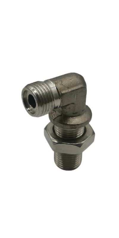 90° Elbow Metric Male O-Ring Face Seal Bulkhead Fittings 6E9