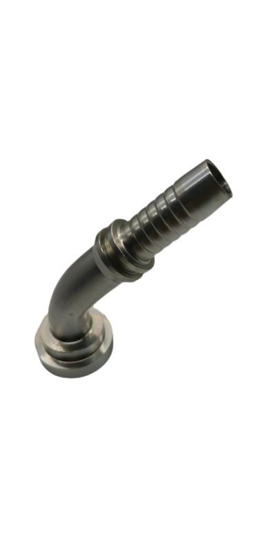 45° Elbow SAE Flange Head 6000 PSI Code 62 Swaged Hose Fitting 87641