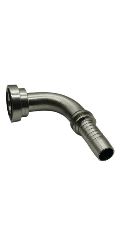 90° Elbow SAE Flange Head 3000 PSI Code 61 Swaged Hose Fitting 87391
