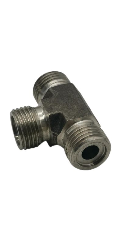 Metric Male O-Ring Face Seal Tee Hydraulic Adapter Pipe Fittings AE