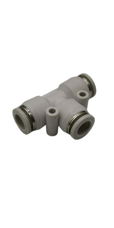 Union Tee Pneumatic Push-In Fitting, Pneumatic One-touch Fitting, Push-In T-Connector PE