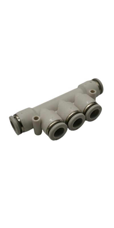 Triple Branch Union Pneumatic Push-In Fitting PK