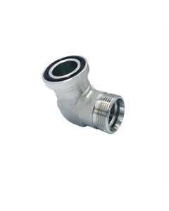 SAE L-Series Flange 90° Elbow Metric Male Bite Type Adapter 1CFL9/1DFL9