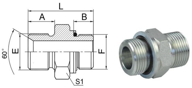 Straight Metric Male BSP Male 60° Cone Adapter Fittings - hifittings.com