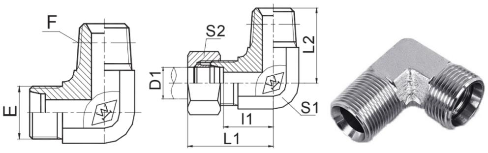 90° Elbow BSPT Male