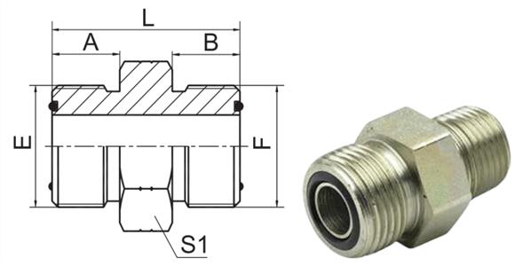 Straight ORFS Male O-Ring Hydraulic Pipe Fittings 1F - hifittings.com