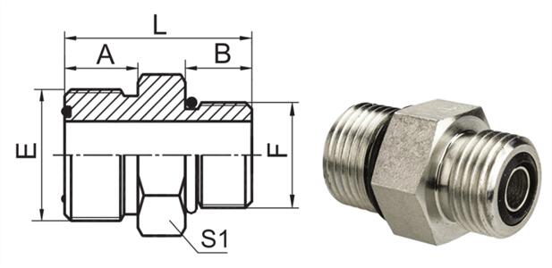  ORFS Male O-Ring / Metric Male S-Series ISO 6149-2 Hydraulic Adapter Pipe Fittings 1FH - hifittings.com
